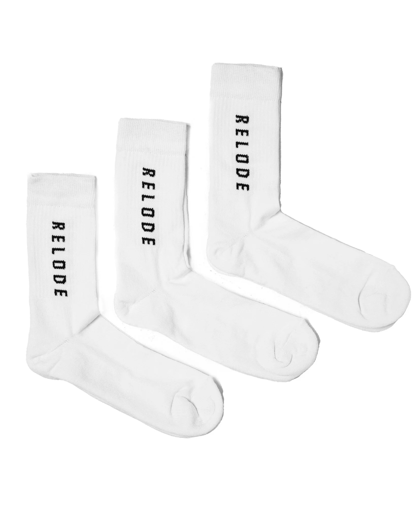 Relode Training Socks 3-pack White