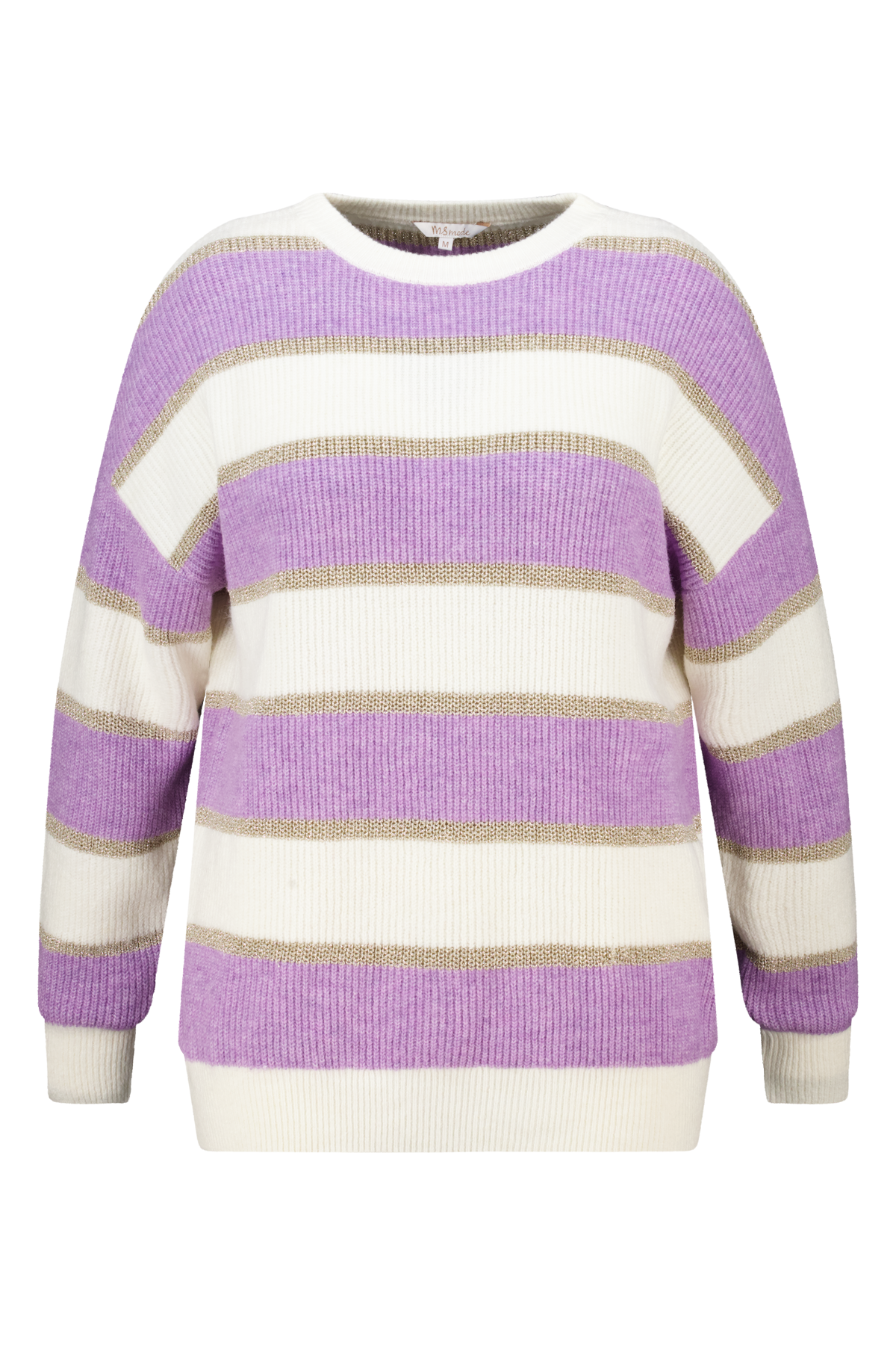 Gestreepte trui met lurex Multi lilac