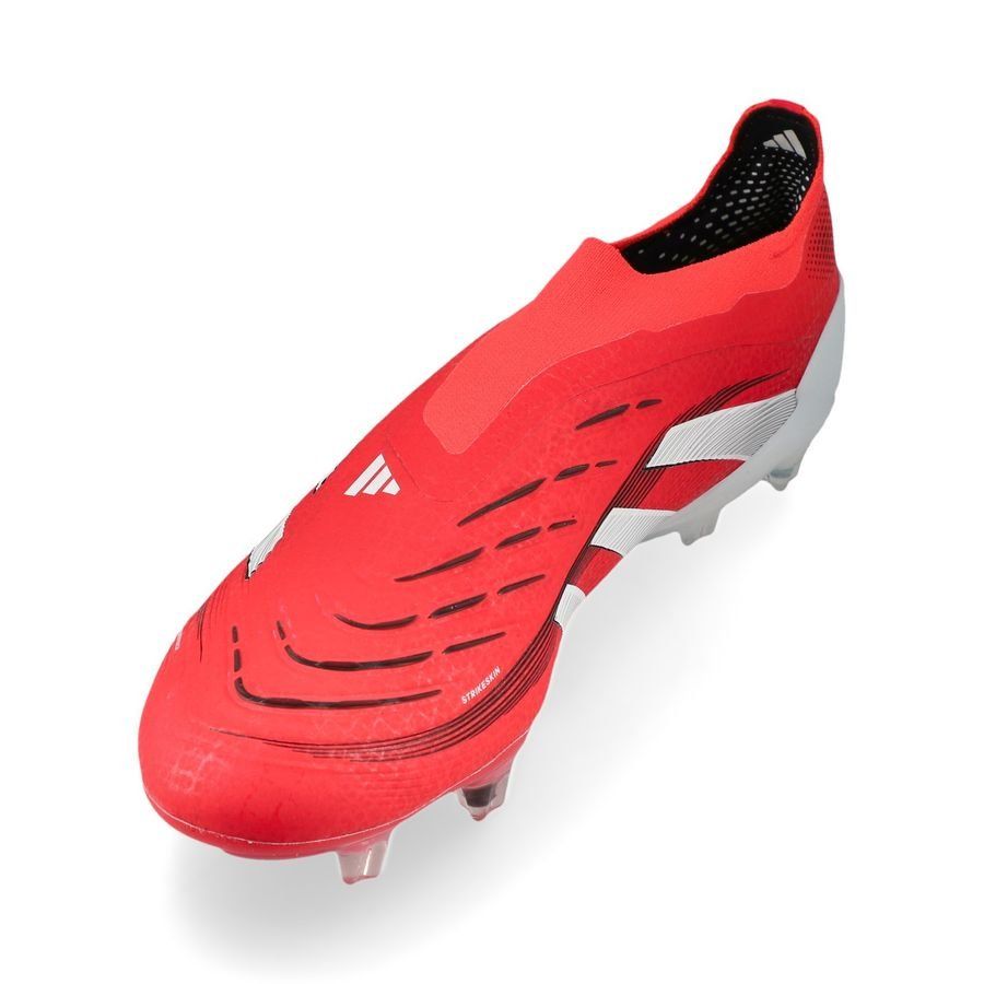 adidas Predator Elite Laceless FG Pure Victory - Lucid Red/Blanc/Noir