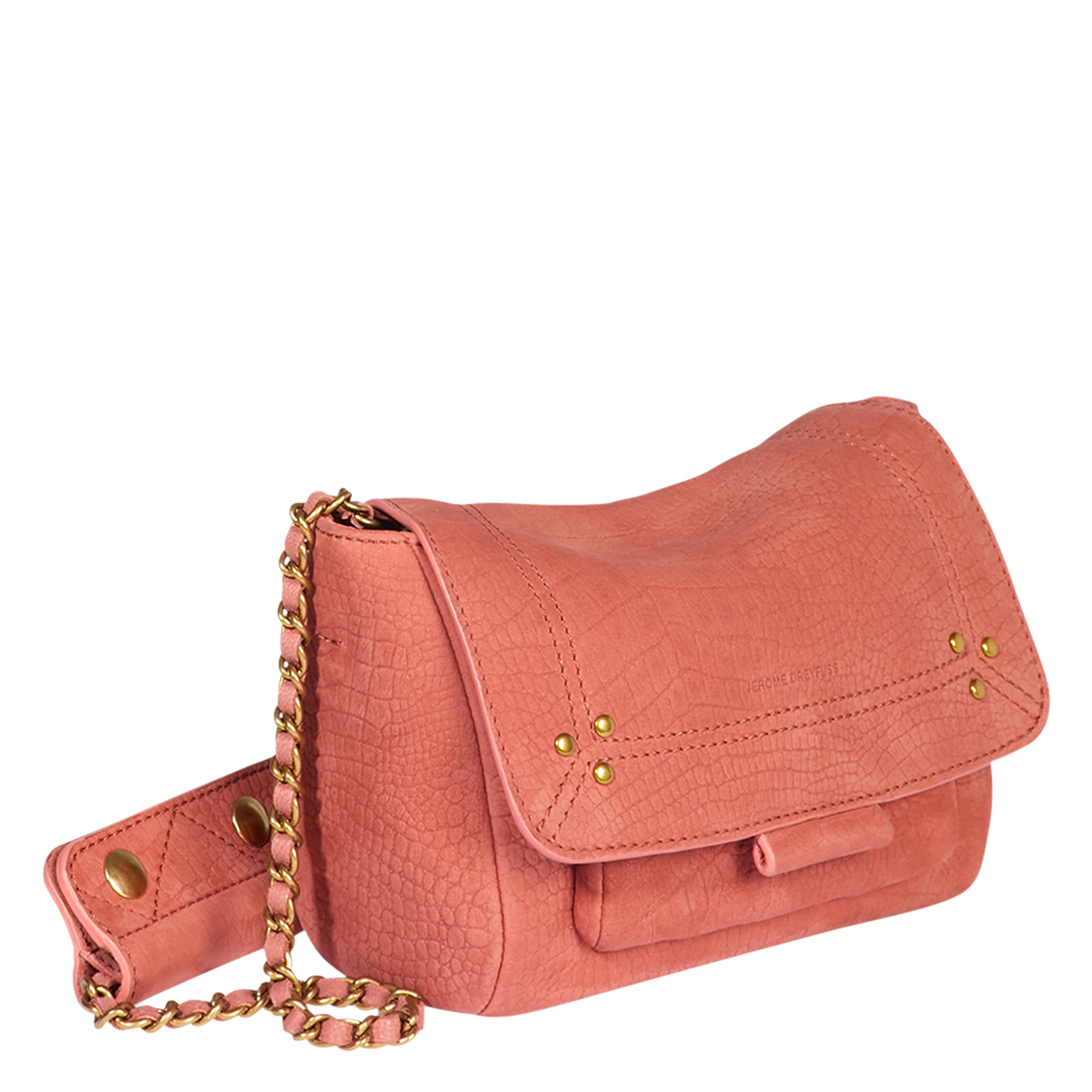 LULU S - Sac bandoulière en cuir velours | Orange