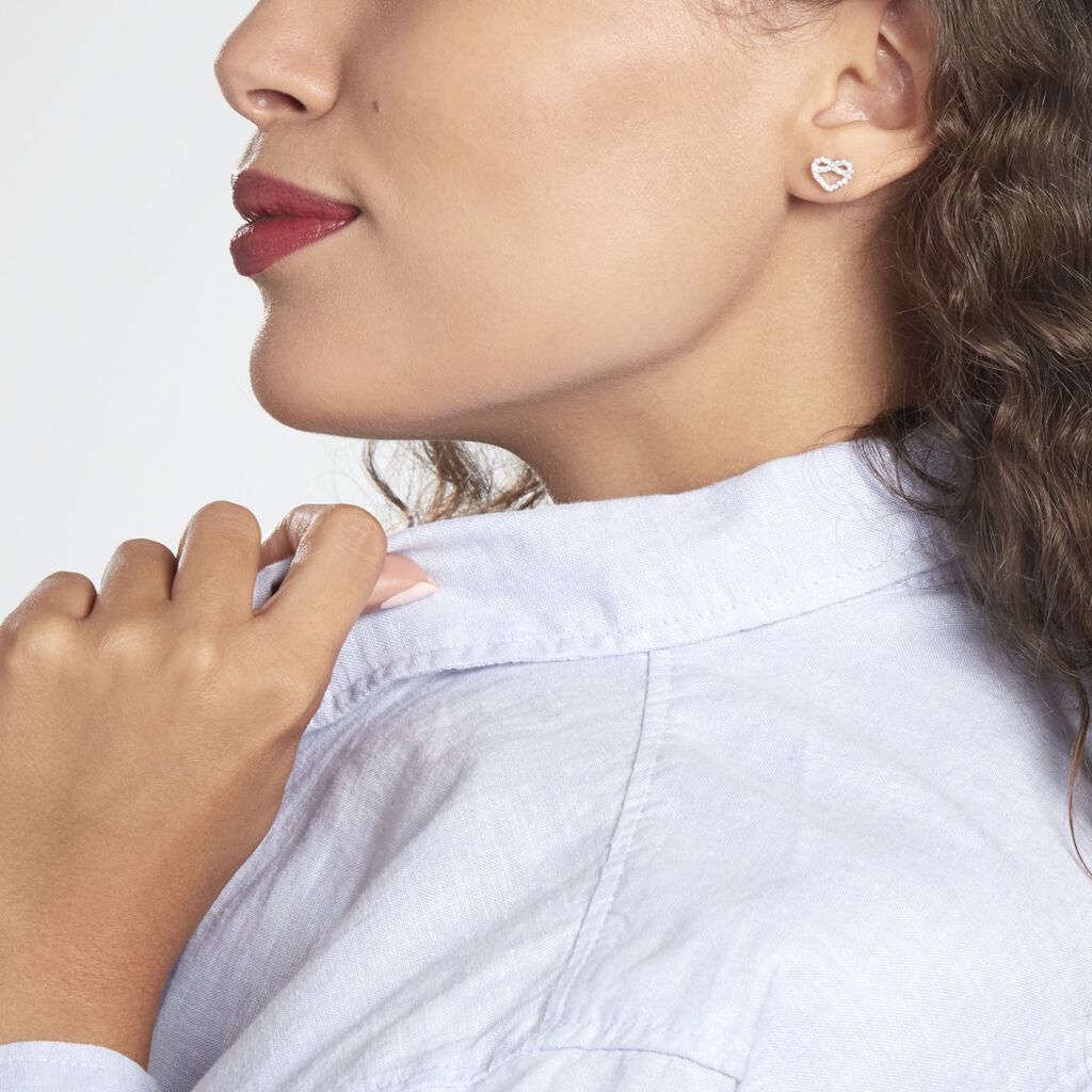 Boucles D'oreilles Puces Florentius Argent Oxyde