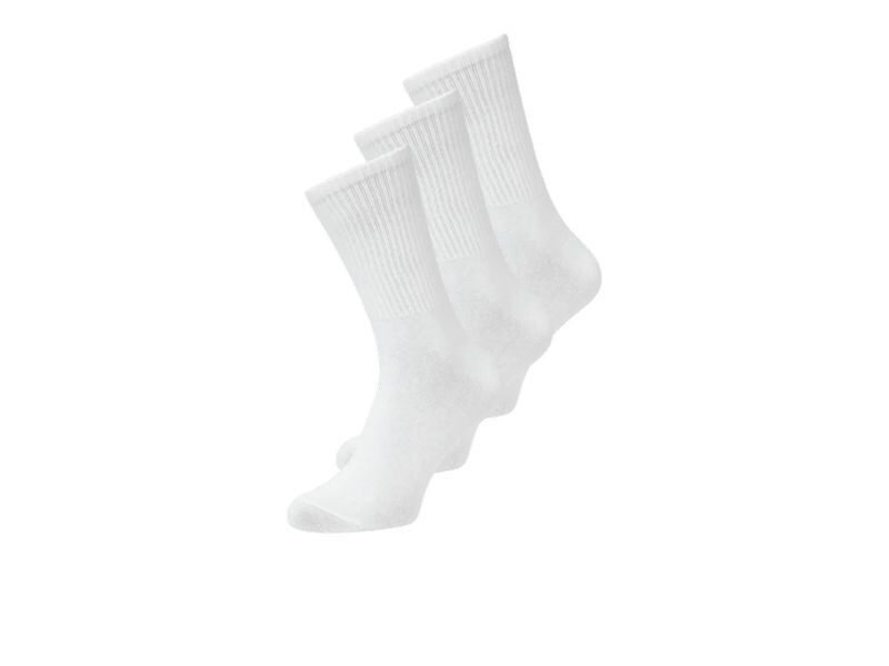 JACK&JONES Sportsocken 3-er Pack, Weiss Herren Tennis Socken