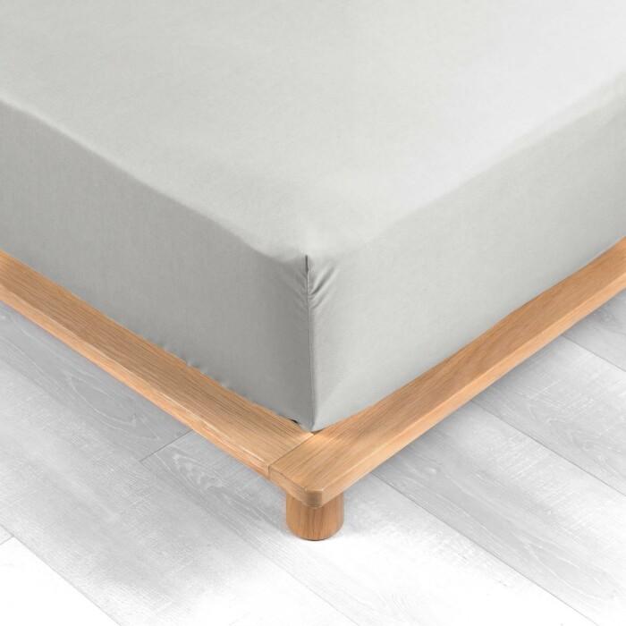 DRAP HOUSSE 160X200CM PERCALE UNI 78 FILS BLANC