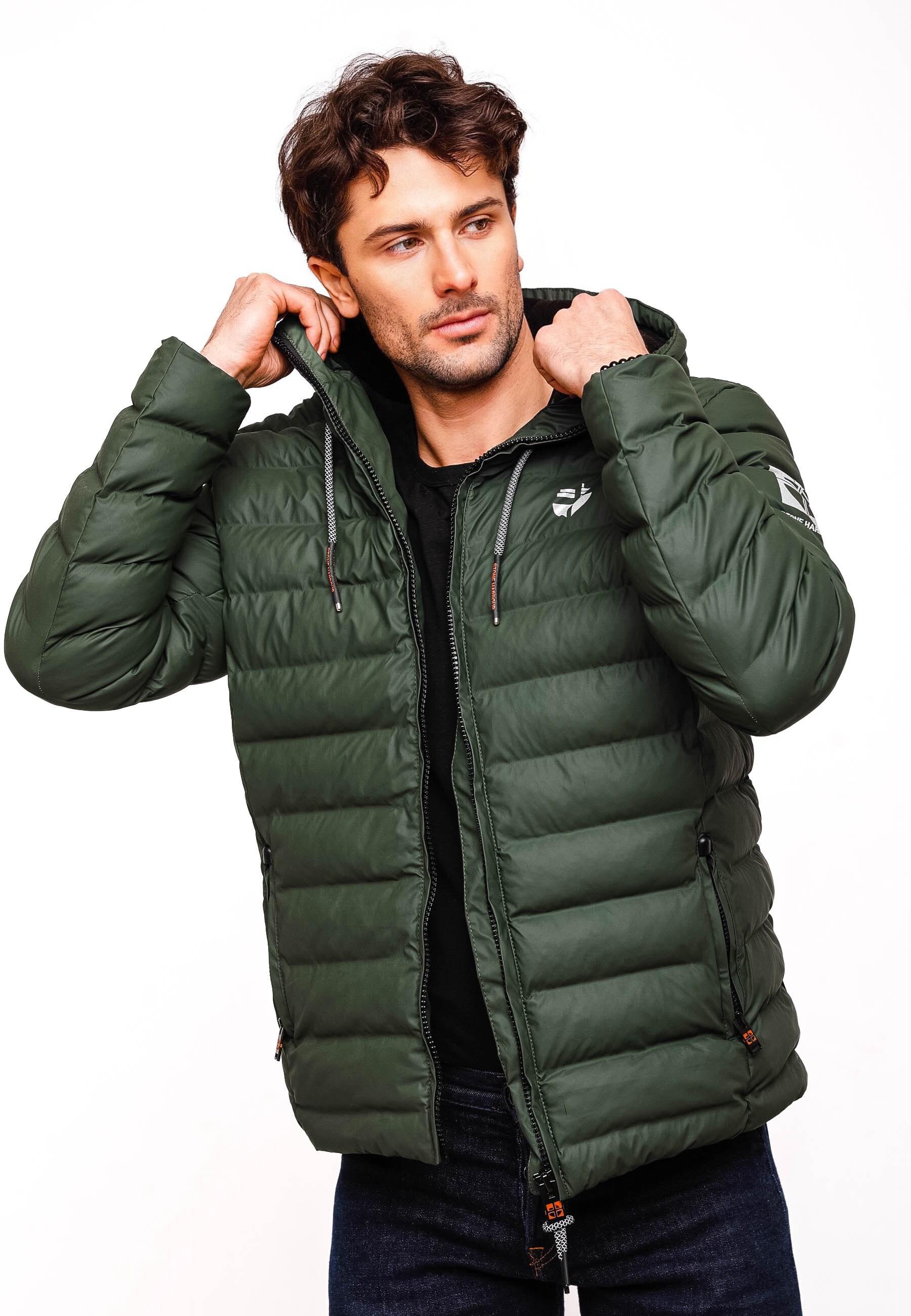 STONE HARBOUR Herren Winterjacke Wasserdichte Gesteppte Winter Regenjacke Zaharoo