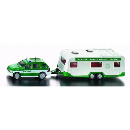 SIKU 2311 Polizei PKW Mercedes ML 320 mit Wohnwagen Mobile Wache