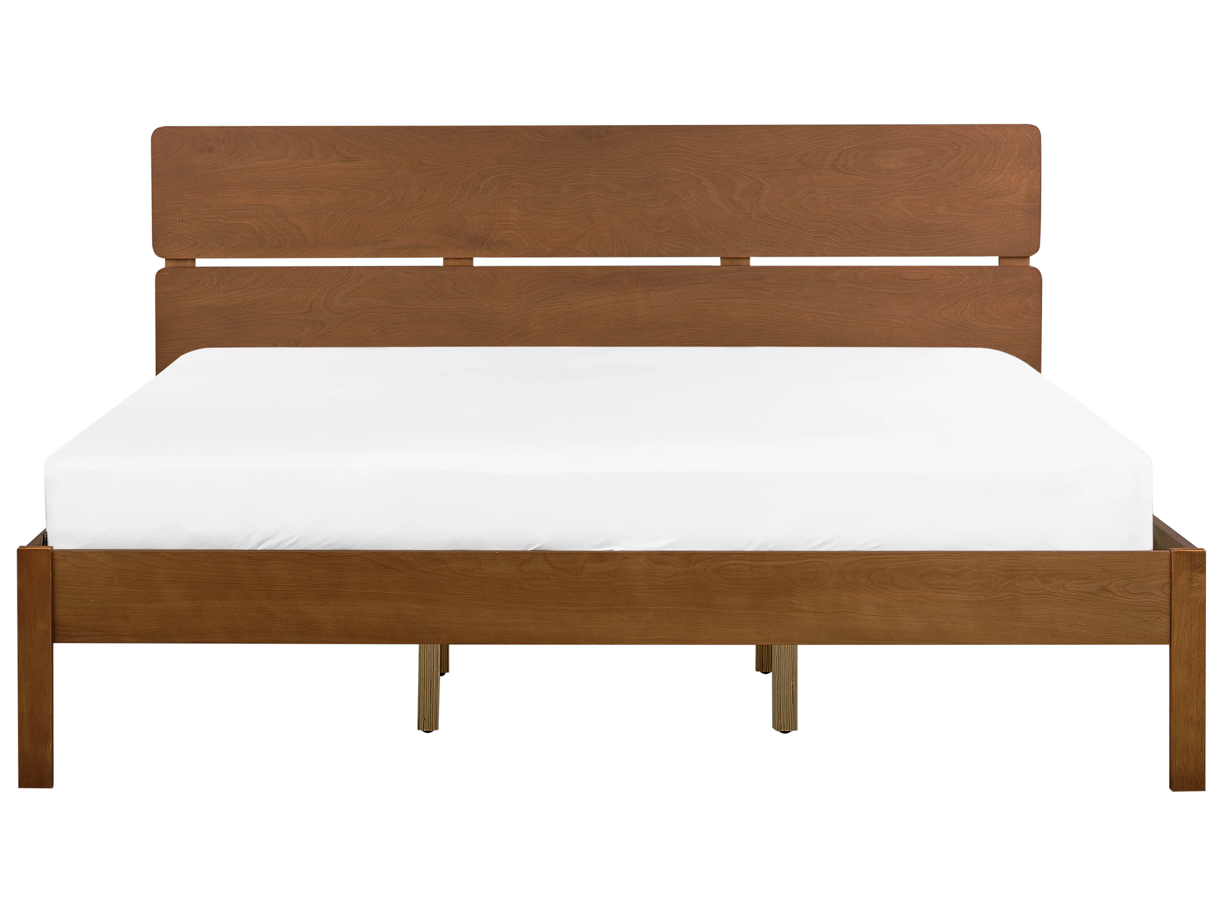 Bed met LED-verlichting Hout BOISSET 180 x 200 cm Donkerbruin