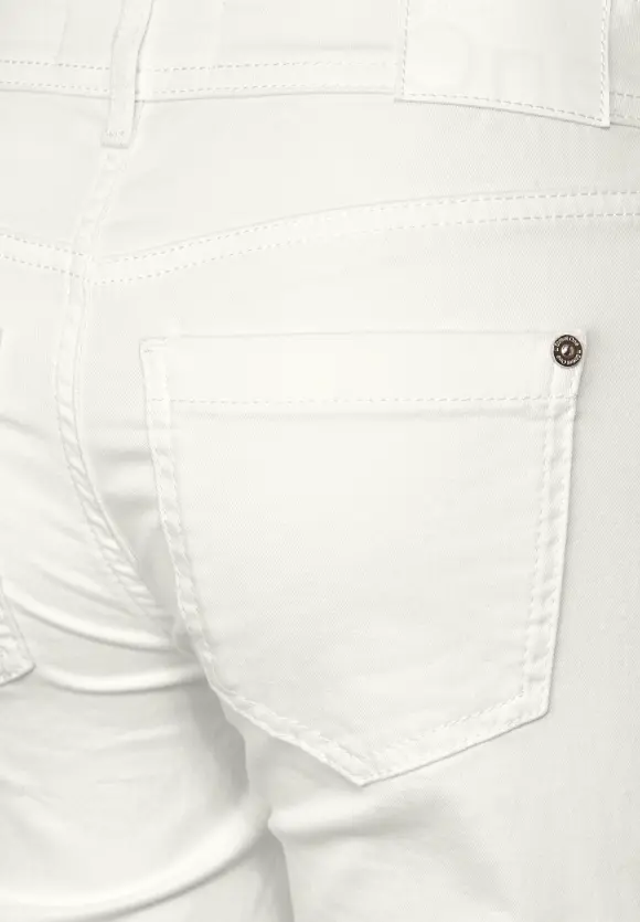 Casual Fit Jeansbermuda - off white