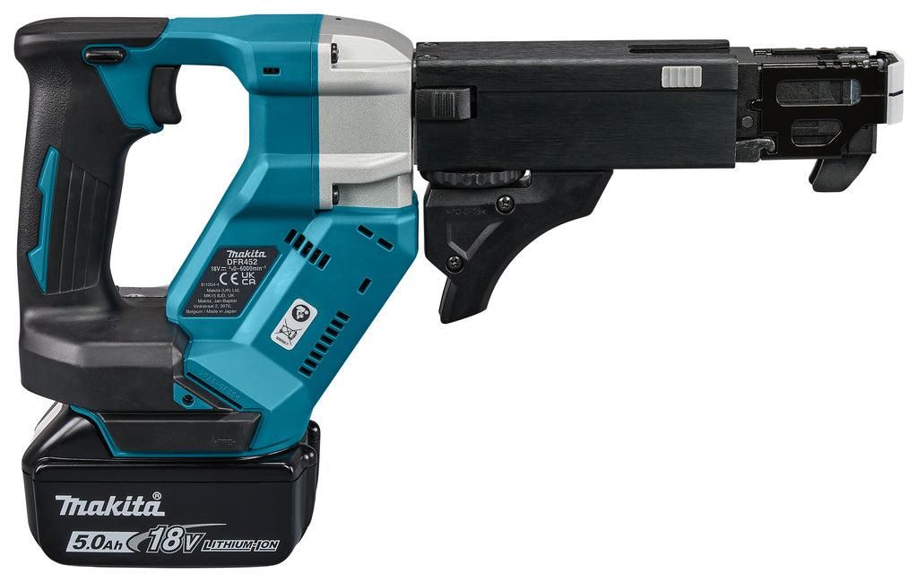 Makita DFR452RTJ Accu bandschroefmachine 20-41mm 18V 5.0Ah in Mbox