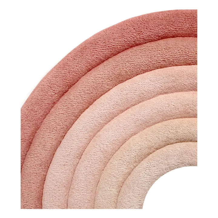 Maison Deux Tapis Rainbow en laine | Rose