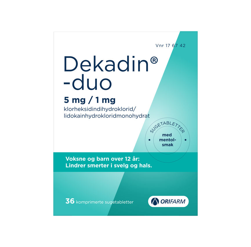 Dekadin-duo sugetablett med smak av mentol