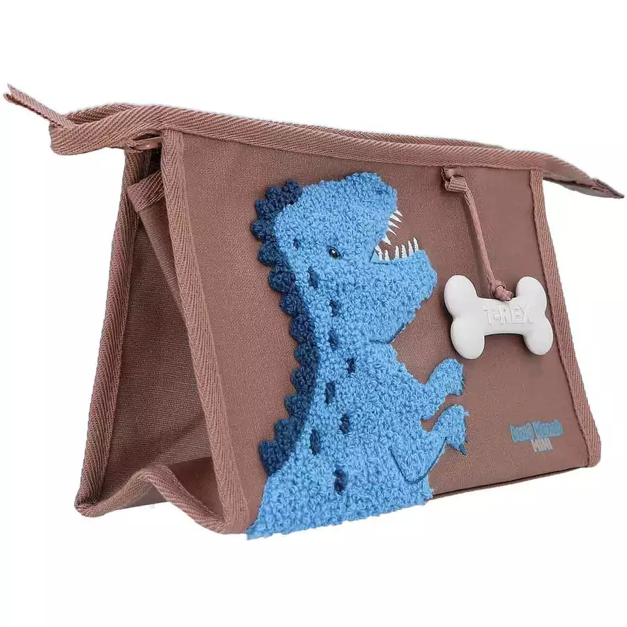 Depesche Waschtasche Dino Mini Dino World 15 x 22 cm braun