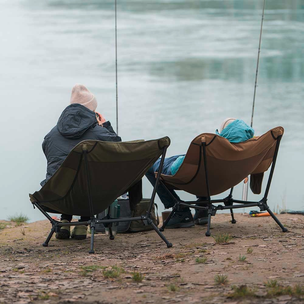 BusBoxx Defthike faltbarer Campingstuhl Hängematten Style Reclining Chair Grün