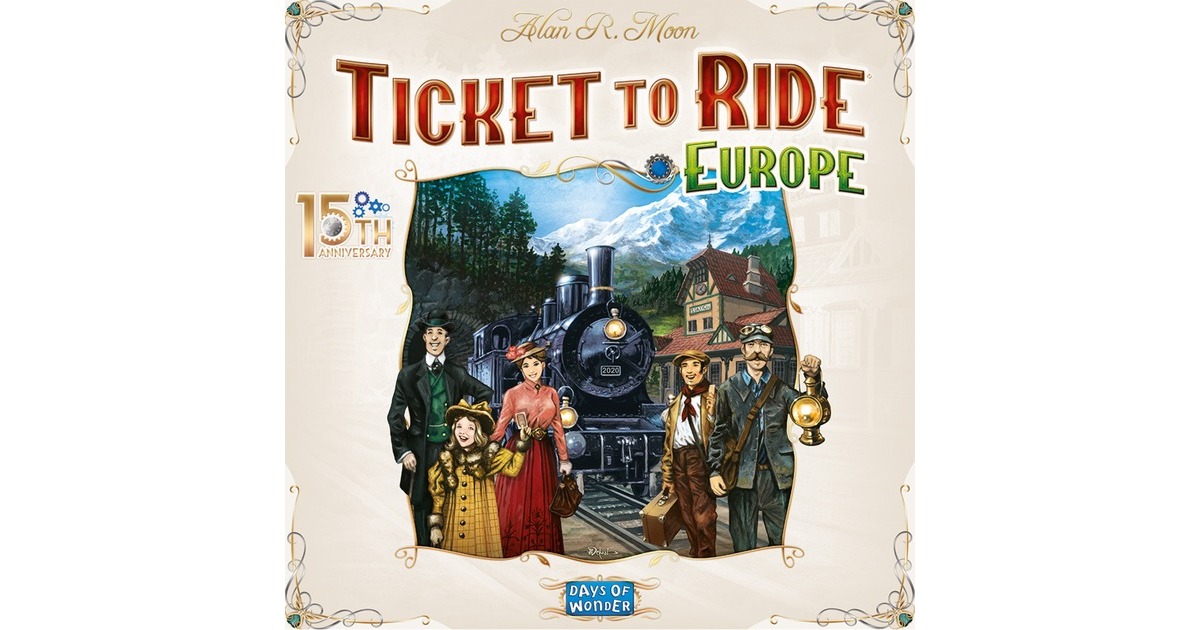 AsmodeeTicket to Ride - Europe 15th Anniversary Edition Bordspel  (Nederlands, 2 - 5 spelers, 30 - 60 minuten, Vanaf 8 jaar)