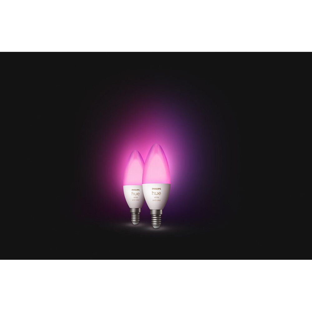 LYSPÆRE PHILIPS HUE B39 WCA E14 4W 2-PK