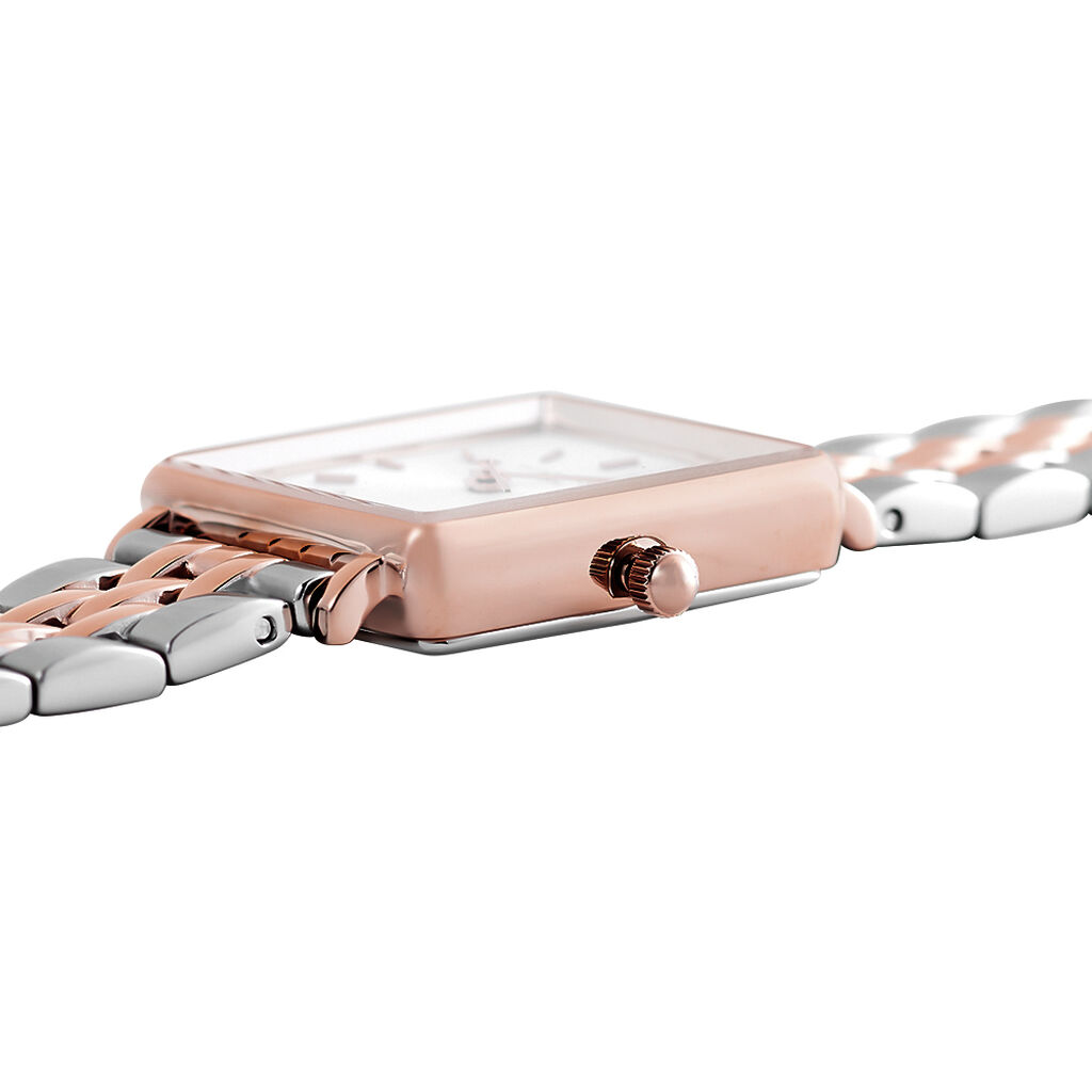 Montre Rosefield The Mini Boxy Blanc