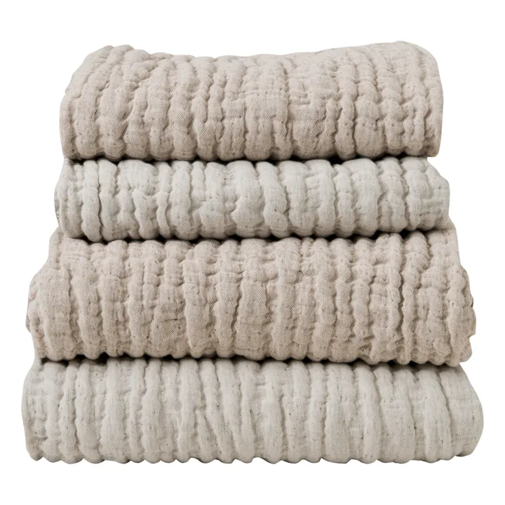 garbo&friends Plaid Mellow en lin et coton | Ecru
