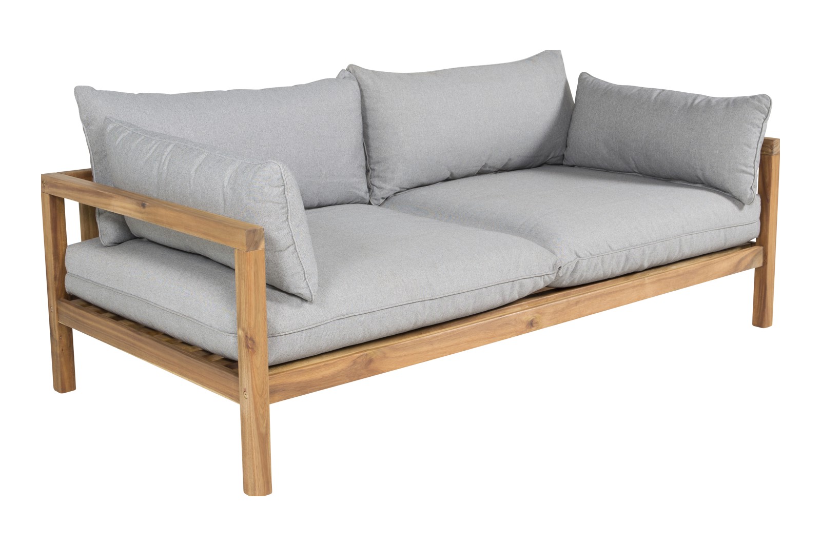 Marion sofa Heltre acasia med lysgrått tekstil