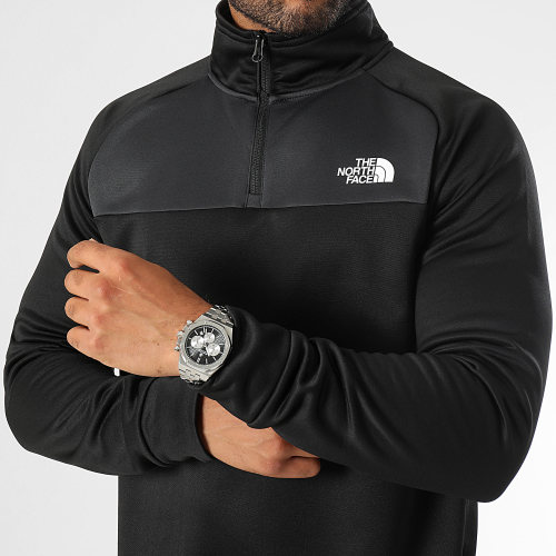 Sweat Col Zippé Reaxion Fleece A855L Noir