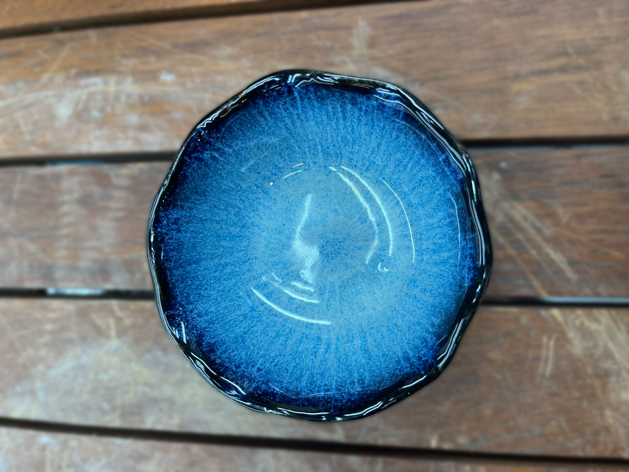 Schale 'Lotusblatt', blau, Ø 9,5 cm, H 4,5 cm zu 5,80