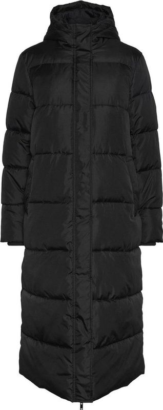Puffer Jacket - Zwart - Polyester - Capuchon - Lange Mouwen