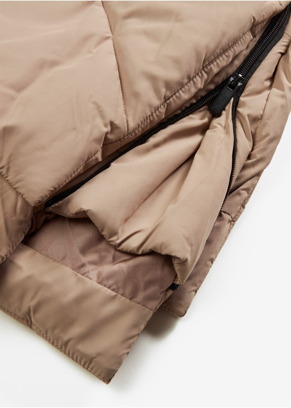 Manteau doudoune oversized avec zip latéral