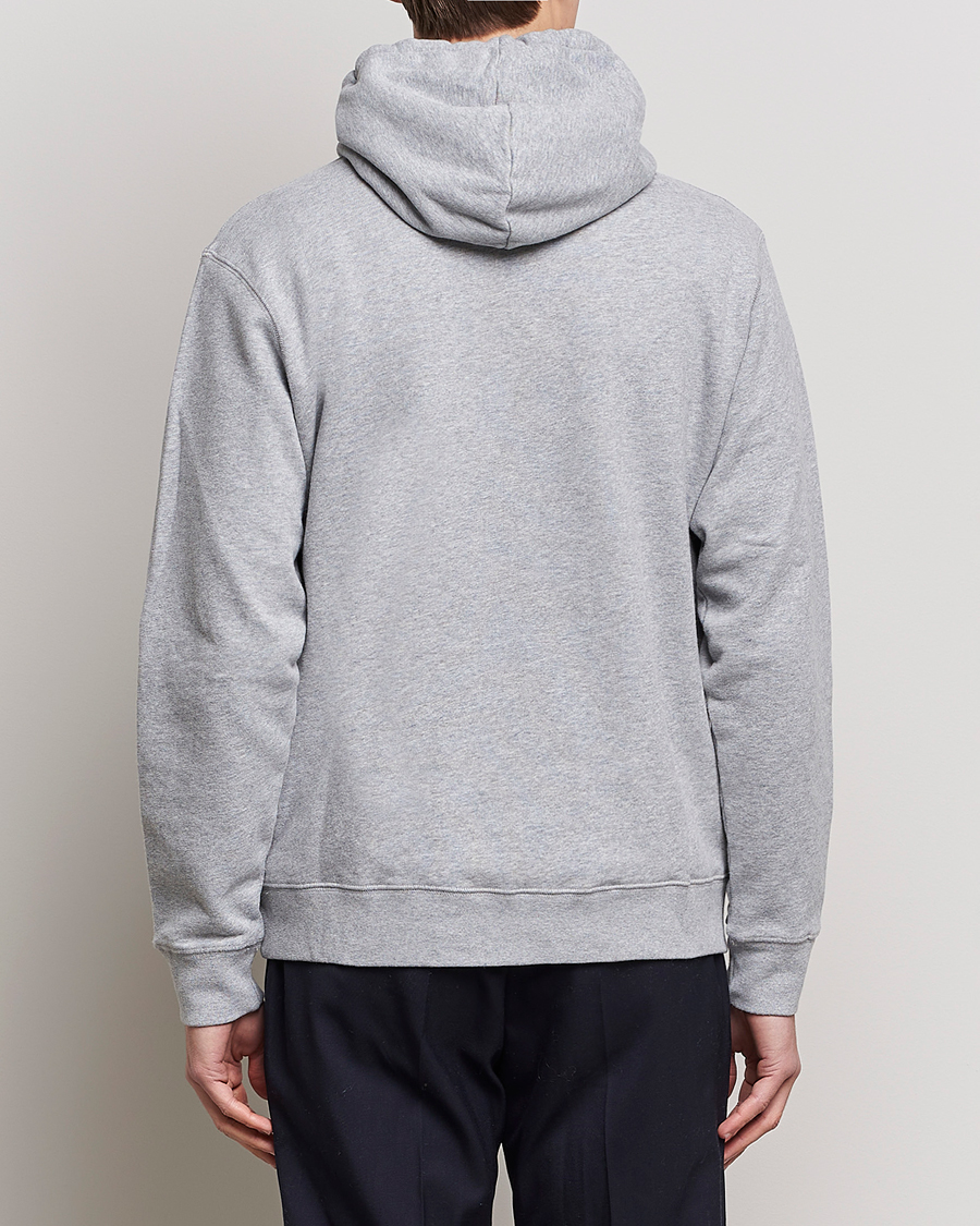 Sunspel Loopback Hoodie Grey Melange