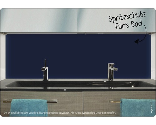 badkamer achterwand mySPOTTI aqua royal blue 90x45 cm