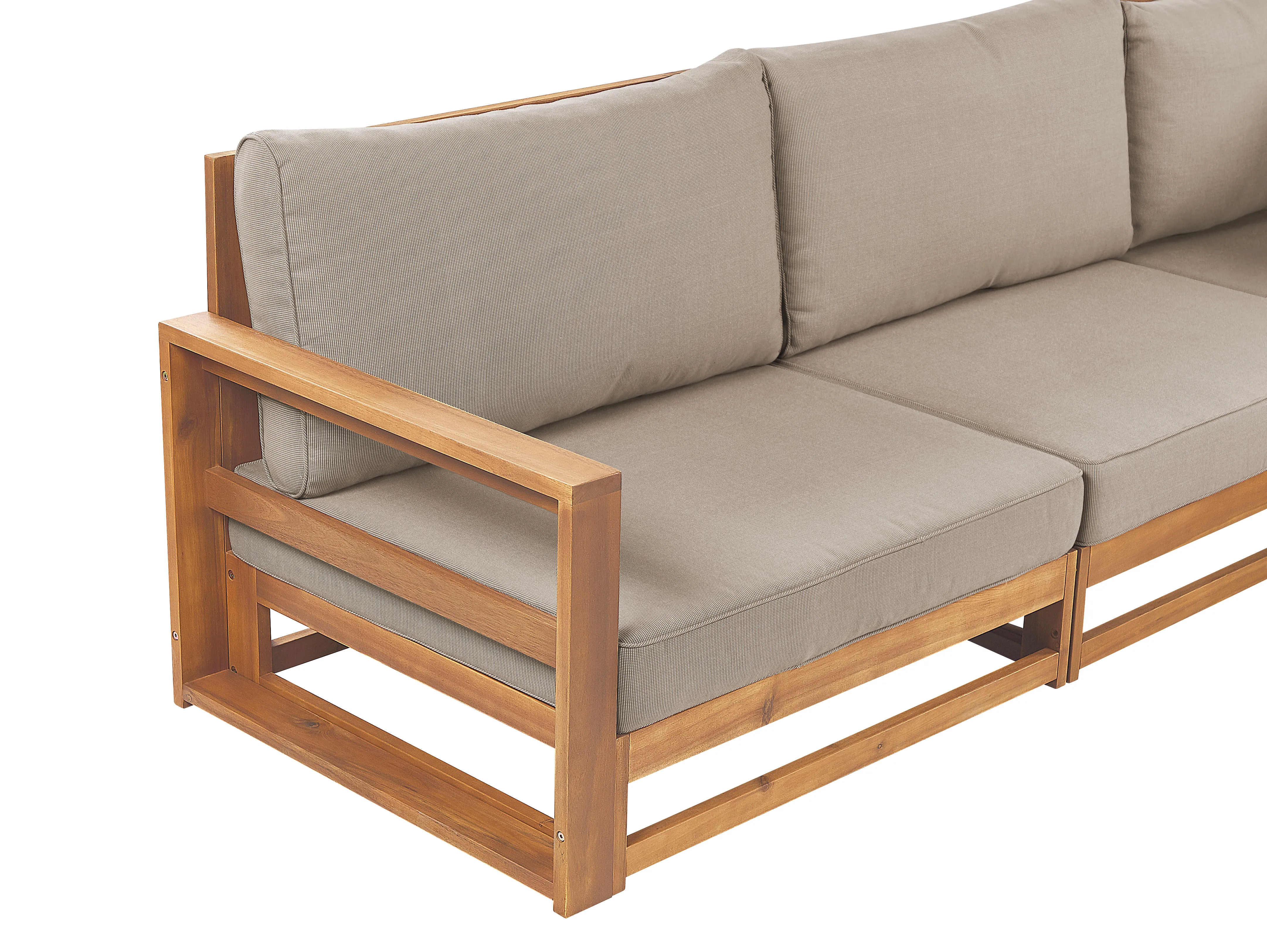 Tuin hoekloungeset met tafel 4-zits TIMOR linkszijdig modulair Gecertificeerd acaciahout Lichtbruin