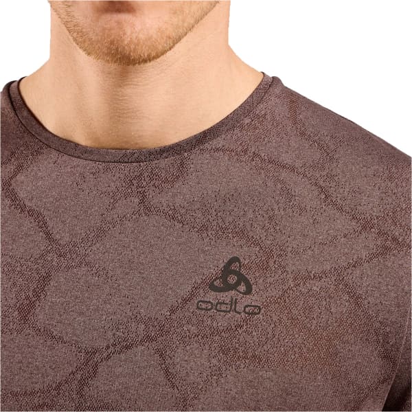 T-shirt running ODLO ZEROWEIGHT ENGINEERED CHILL-TEC T-SHIRT CREW NECK S/S FUDGE MELANGE