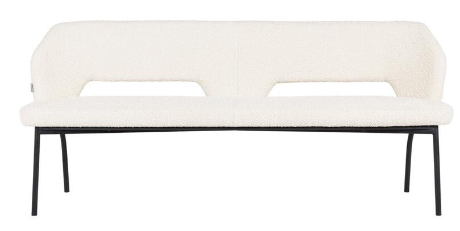 Eetbank Bo naturel bouclé 190cm