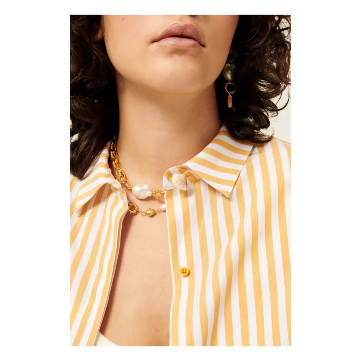 Sessùn Chemise Malfa Rayures Coton Bio | Jaune