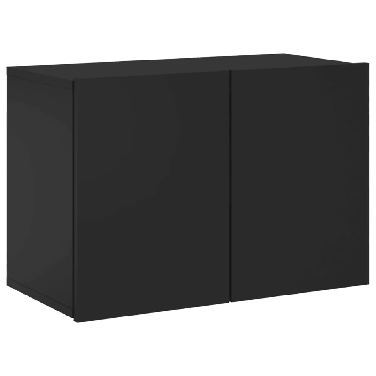 vidaXL Meuble TV Mural - Noir