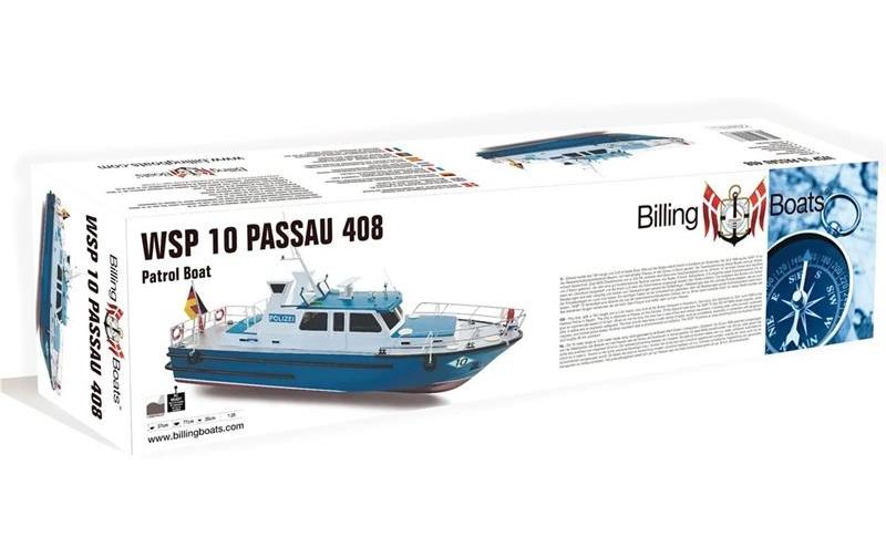 Bausatz WSP10 Passau 1:20, 770 mm<br>Detaillierter Modellbausatz eines Polizeibootes