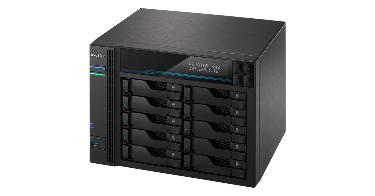 AsustorLockerstor 10 AS6510T nas  (Zwart)