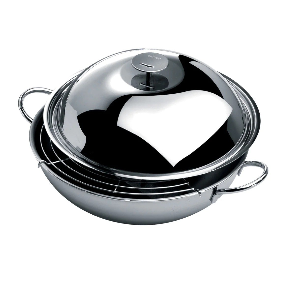 Wok inox 34cm Cristel
