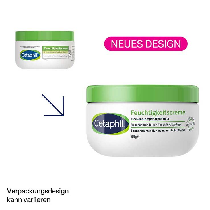 Cetaphil Feuchtigkeitscreme für trockene, empfindliche Haut, 250 g
