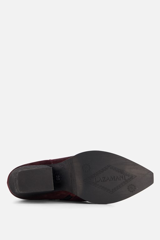 Lazamani Cowboylaarzen bordeaux Suede