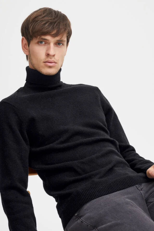 Casual Friday CFKARL roll neck bounty knit Anthracite black