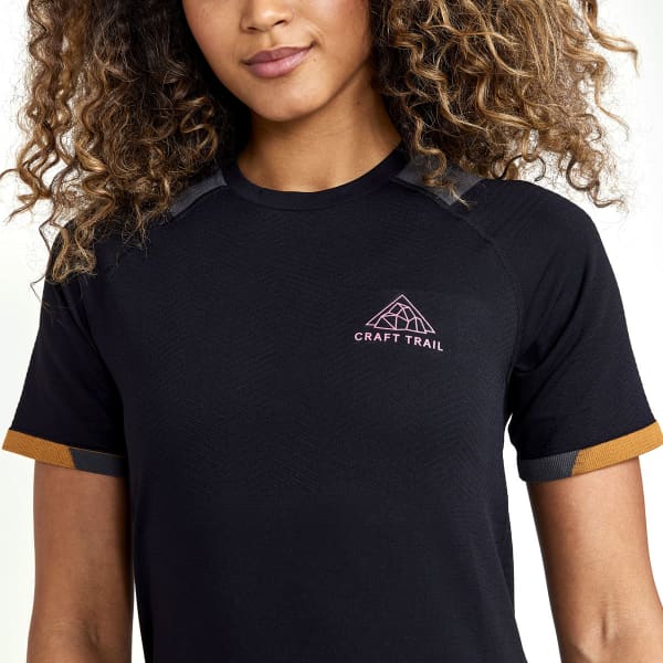T-shirt running CRAFT PRO TRAIL FUSEKNIT SS TEE W SLATE-DESERT
