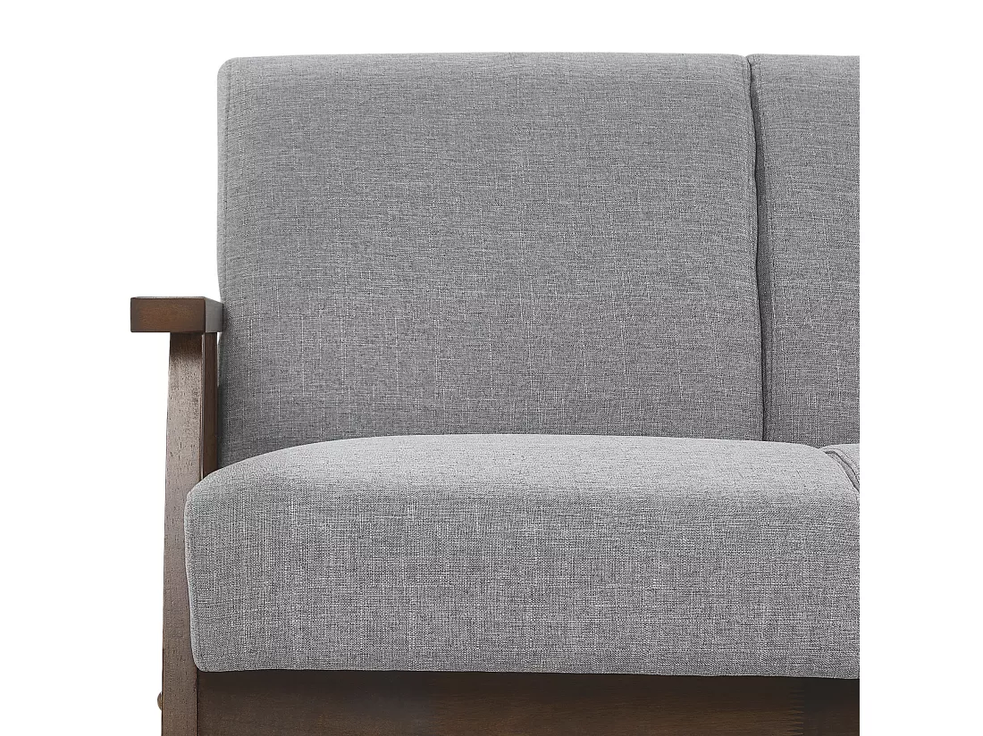 Canapé 3 places en tissu gris ASNES