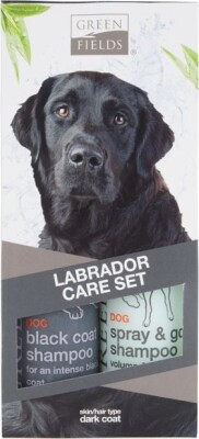 Pelspleje Sæt Til Labrador Hunde 2X250 ML - Mørk - Greenfields