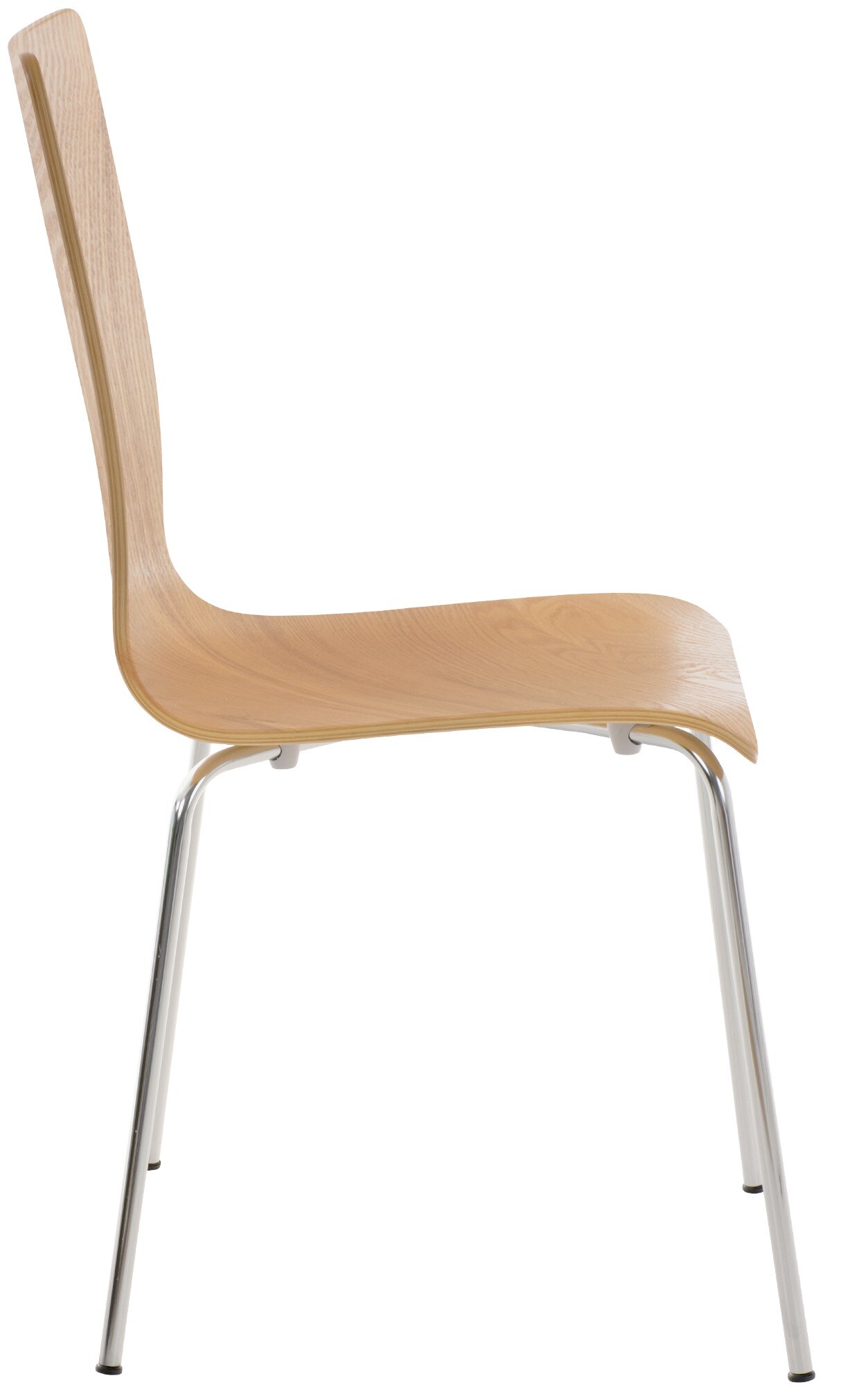 CLP 4er-SetWartezimmerstuhl PEPE mit ergonomisch geformten Holzsitz und Metallgestell I 4x Konferenzstuhl | In verschiedenen Farben erhältlich