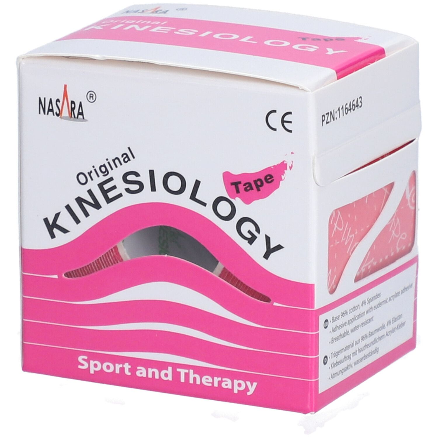 NASARA Kinesiologie Tape Pink 5x5