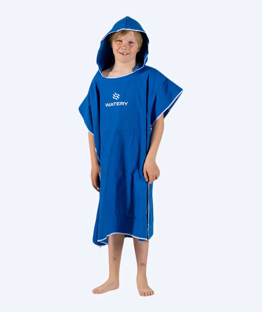 Watery badeponcho til junior - Microfiber - Royal Blue