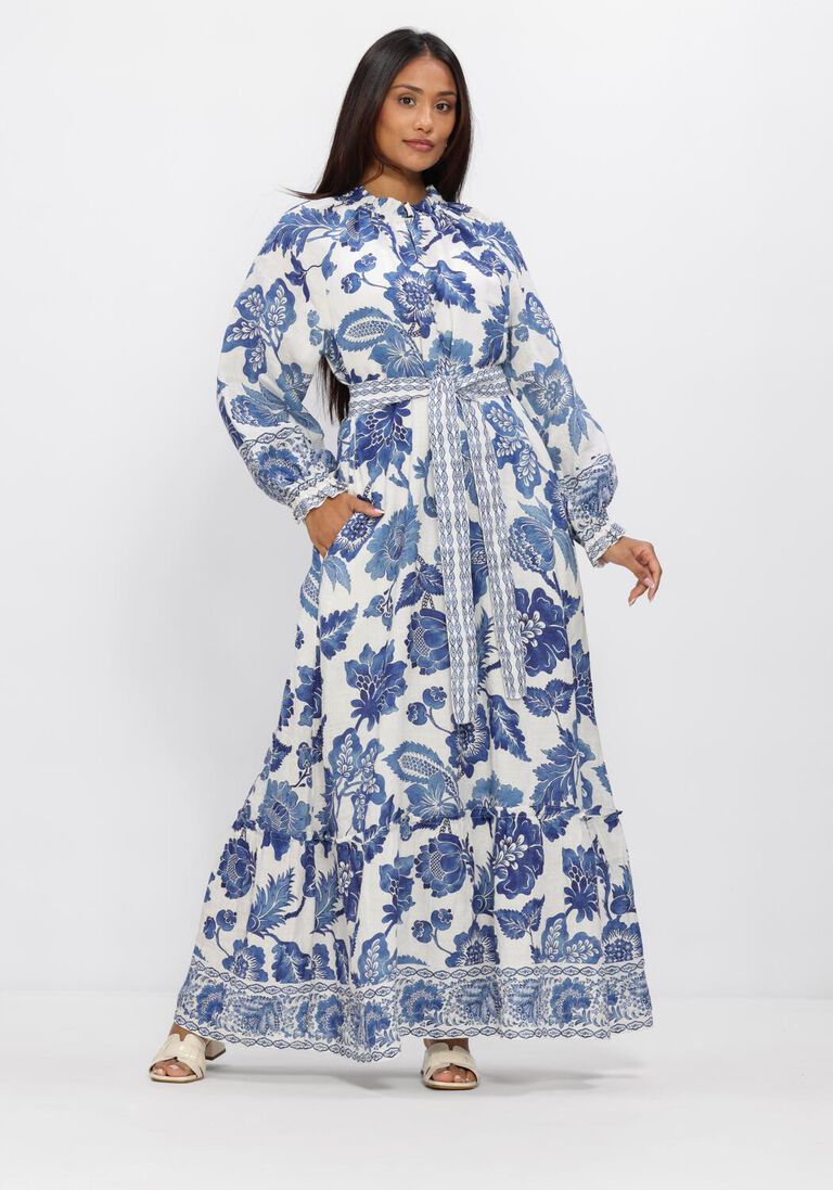 multi dea kudibal maxi jurk idaniadea ns-dress with button details