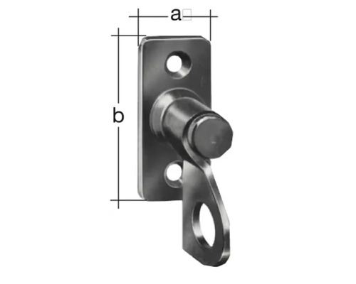 Sluiting op plaat, 20 x 45 x 5 mm, geel verzinkt