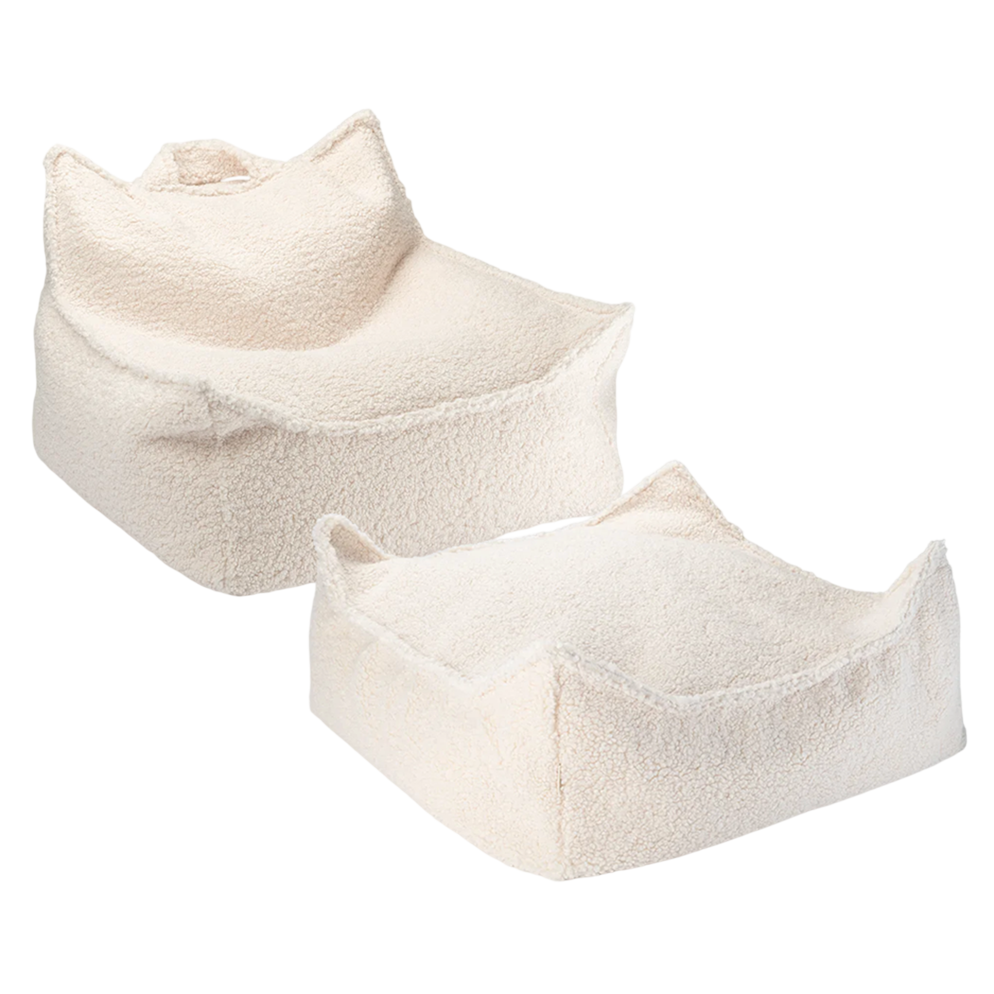 Wigiwama Sitzsack und Ottoman Set Cream White