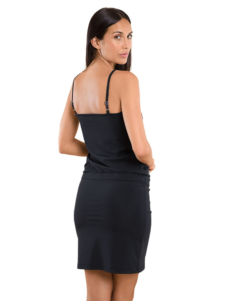 HBT BASICS ESSENTIELS - ALISON ROBE COURTE NOIR