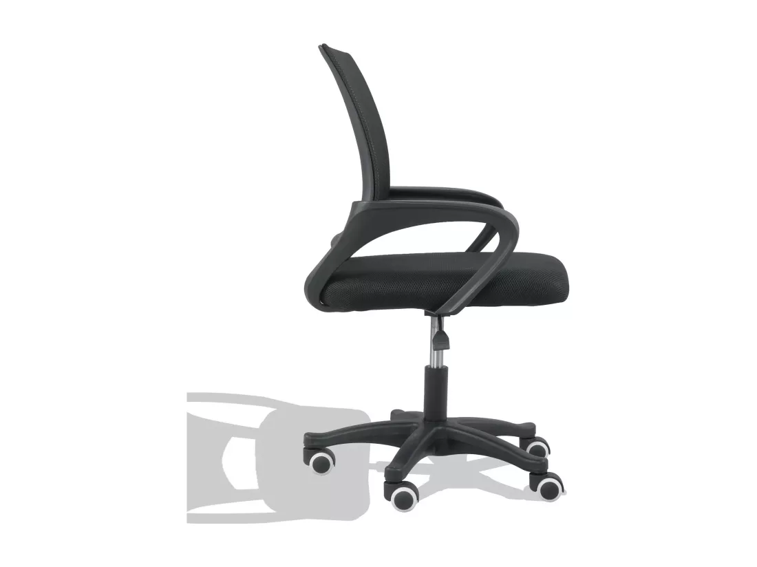 Chaise de bureau en tissu Mesh - Town - Noir