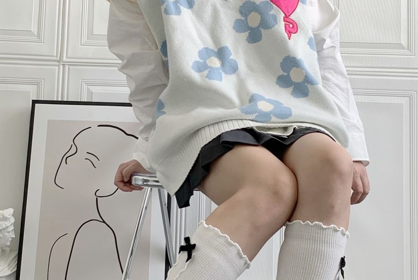 Auroriola - Ruffle Mid Calf Sokken